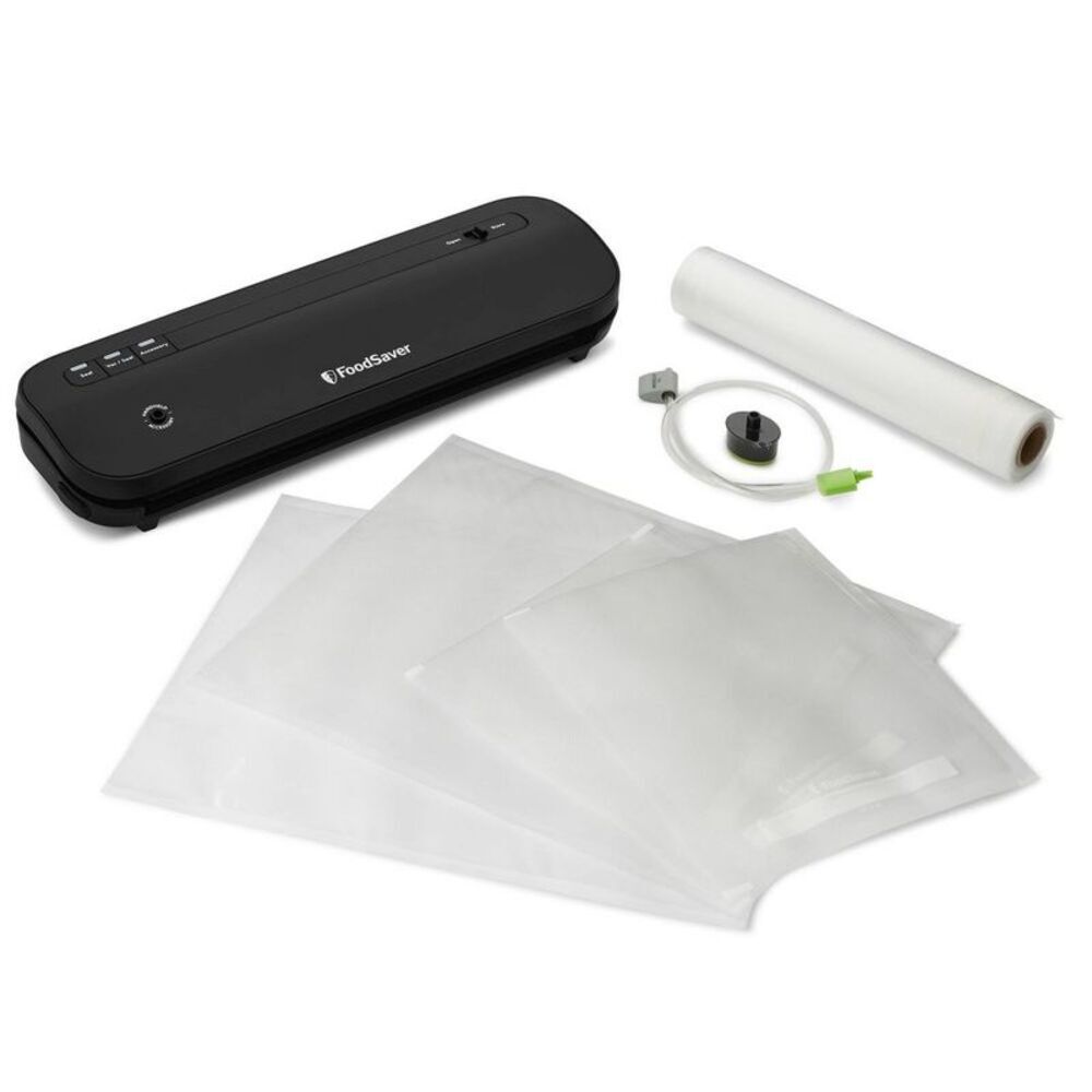 FoodSaver -  Space-Saving Vacuum Sealer with Bags and Black
